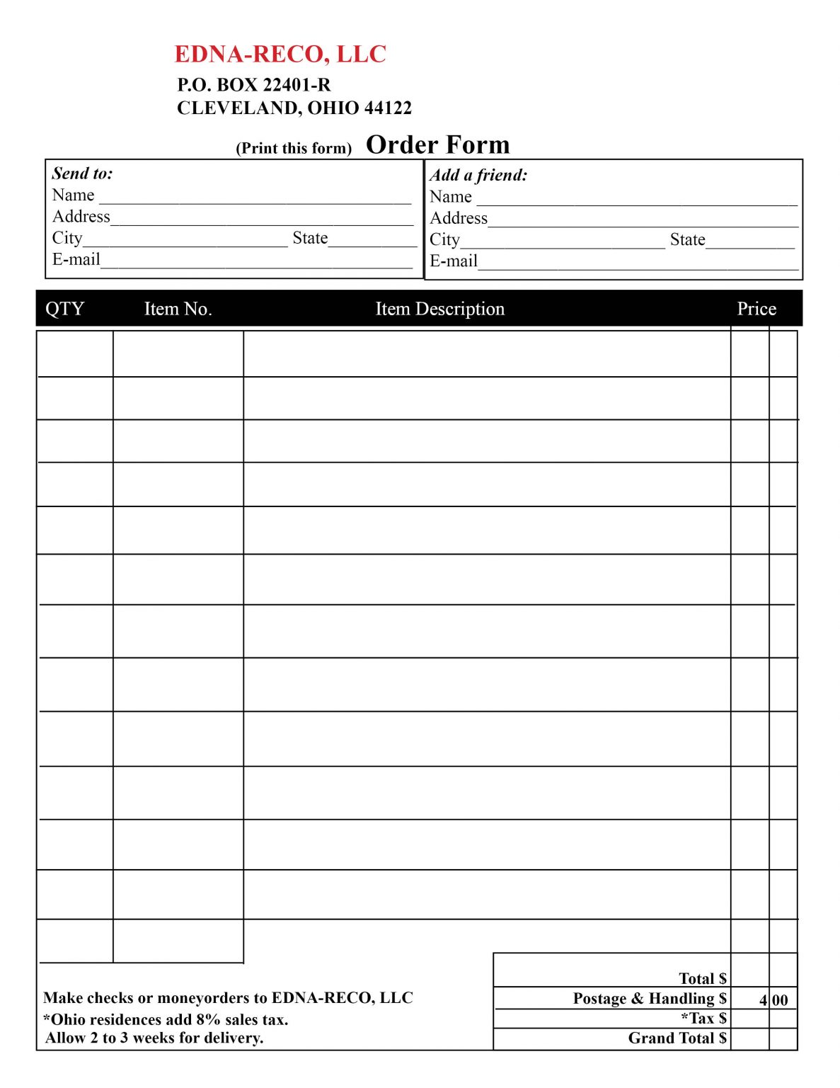 Order Form | DRAW SUPERCHARACTERS